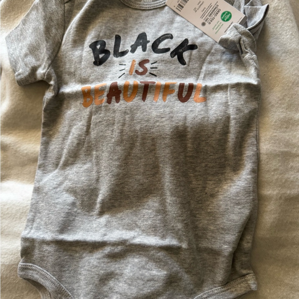 Carter's Gray and Black Bodysuit One Piece